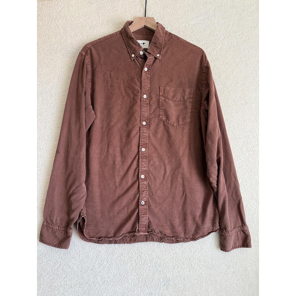 NN07 Mens XL Brown Levon Tencel No Nationality LS Button Up Casual Shirt